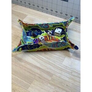 Snap-Up Dice Tray – Foldable Fabric Tray for TTRPGs - Chameleon Dance